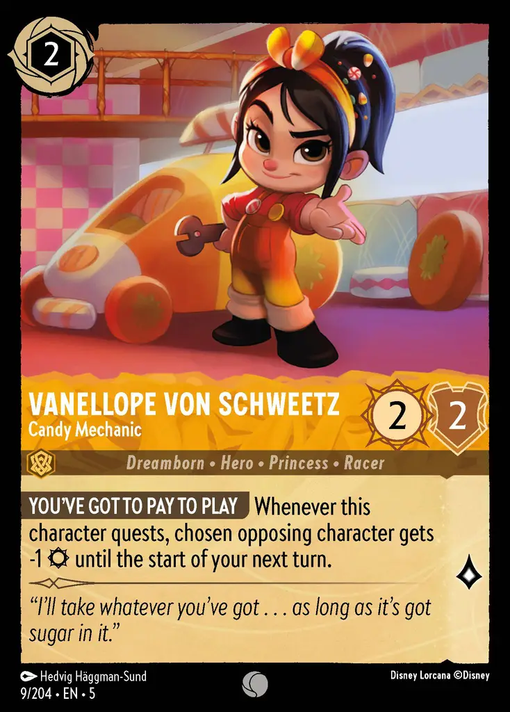 vanellope-von-schweetz-candy-mechanic-lorcana-cards-dreamborn-ink