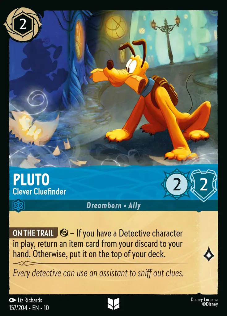 pluto lorcana card Pluto, Determined Defender