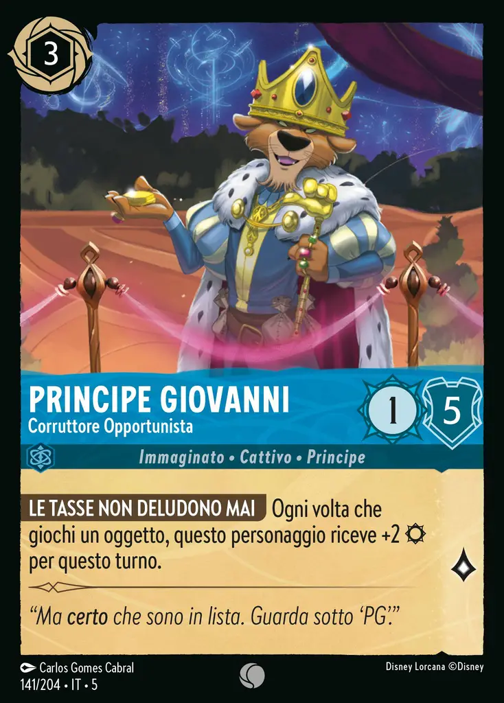 Principe Giovanni - Corruttore Opportunista