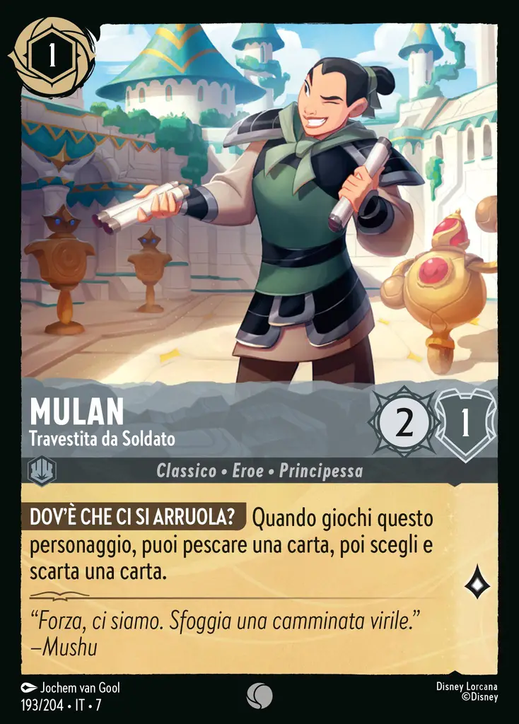 Mulan - Travestita da Soldato